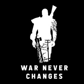 War Never Changes - Fallout - Fehér-Férfi V-nyakú póló