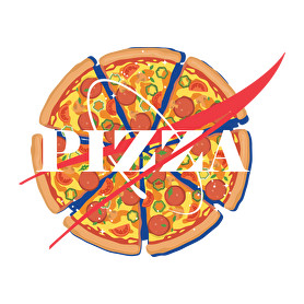 Nasa Pizza-Férfi V-nyakú póló