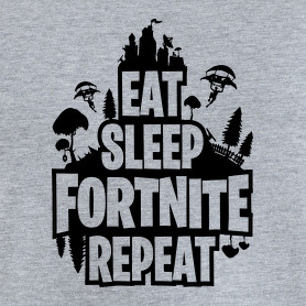 Eat Sleep Fortnite Repeat Style - Fekete-Férfi V-nyakú póló