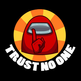 Trust no one - white-Férfi V-nyakú póló