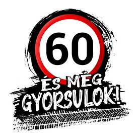 60 és még gyorsulok-Férfi V-nyakú póló