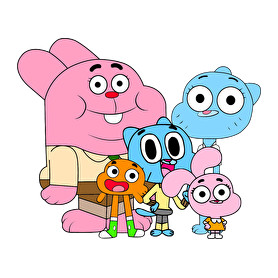 The Amazing World of Gumball-Férfi V-nyakú póló