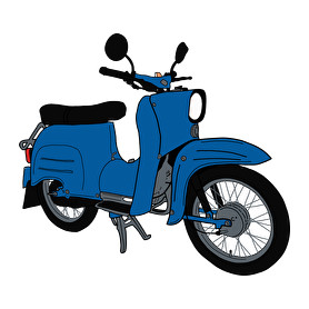 Simson Schwalbe-Férfi V-nyakú póló