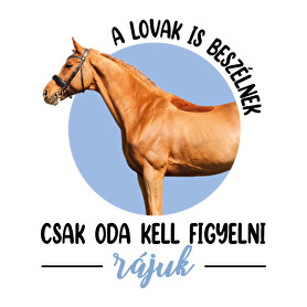 A lovak is beszélnek-Férfi V-nyakú póló