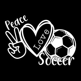 Peace love soccer-Férfi V-nyakú póló