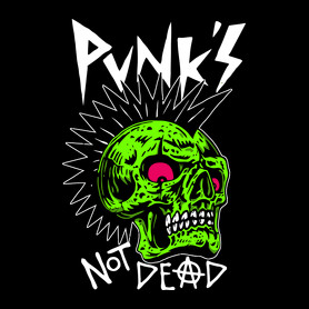 Punks not dead-Férfi V-nyakú póló