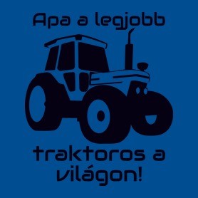 Traktoros Apa-Férfi V-nyakú póló