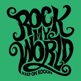 Rock my world-Férfi V-nyakú póló