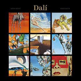 Dalí - részletek-Férfi V-nyakú póló