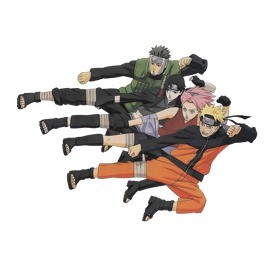 Naruto Shippuden Team-Férfi V-nyakú póló