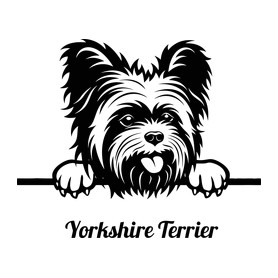 Yorkshire Terrier-Férfi V-nyakú póló