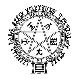 Hellsing logo-Férfi V-nyakú póló