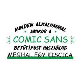 Comic Sans-Férfi V-nyakú póló