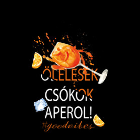 Ölelések Csókok Aperol! #goodvibes-Férfi V-nyakú póló