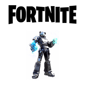 Fortnite Black Mecha Team -Férfi V-nyakú póló