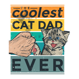 Coolest Cat Dad Ever-Férfi V-nyakú póló