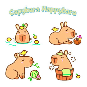 Capybara Happybara-Férfi V-nyakú póló