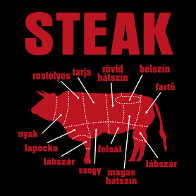 STEAK-Férfi V-nyakú póló