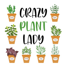 Crazy plant lady - Fekete-Női pulóver