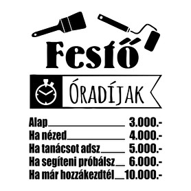 Festő óradíjak-Női pulóver