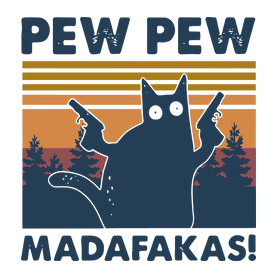 Pew Pew Madafakas cica-Női pulóver