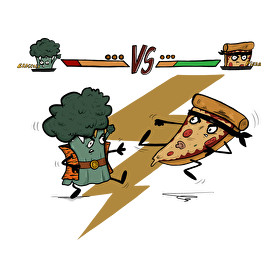 Brokkoli vs. Pizza-Női pulóver