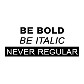 Be bold, be italic-Női pulóver