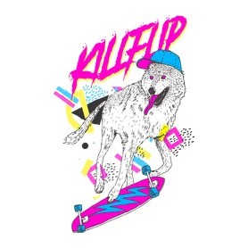 Kickflip wolf-Női pulóver