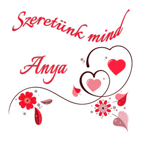 Szeretünk mind anya-Női pulóver