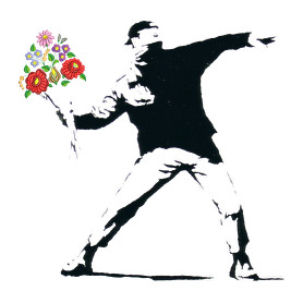 Banksy - Kalocsai csokor-Női pulóver