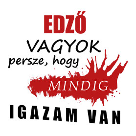 Edző vagyok...-Női pulóver