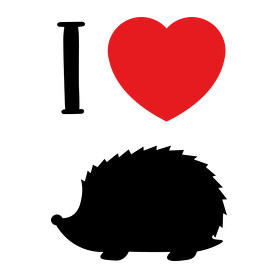 I love hedgehog (black)-Női atléta