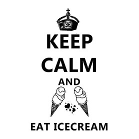 KEEP CALM AND EAT ICECREAM-Férfi hosszú ujjú póló