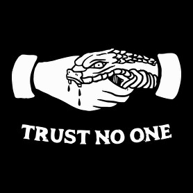 Trust no one!-Férfi hosszú ujjú póló