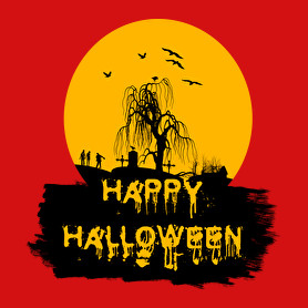 happy halloween-Férfi hosszú ujjú póló