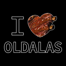 I love Oldalas-Férfi hosszú ujjú póló