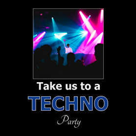 take us a techno party-Férfi hosszú ujjú póló