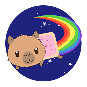 Nyan cat capybara-Férfi hosszú ujjú póló