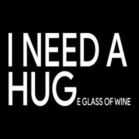 I NEED A HUGe glass of wine-Férfi hosszú ujjú póló