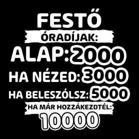 Festő óradíjak-Férfi hosszú ujjú póló