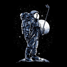Űrhajós szelfi-Férfi hosszú ujjú póló