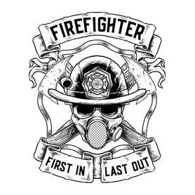 Tűzoltó - Elsőként bemenni, utolsóként kijönni!-Férfi hosszú ujjú póló