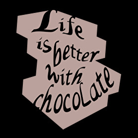 life is better with chocolate-Férfi hosszú ujjú póló