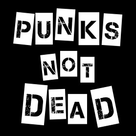 Punks not dead-Férfi hosszú ujjú póló