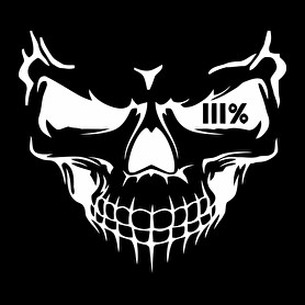 111 skull-Férfi hosszú ujjú póló