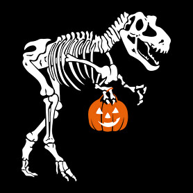 Halloween-i T-rex-Férfi hosszú ujjú póló