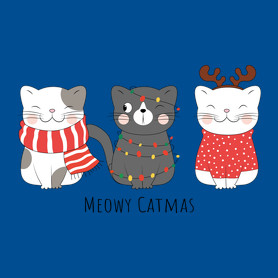 Meowy Catmas-Férfi hosszú ujjú póló