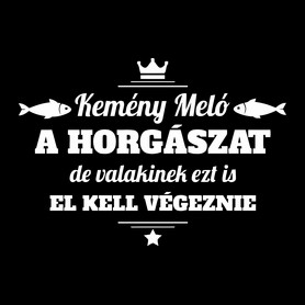 Kemény meló a horgászat...-Férfi hosszú ujjú póló