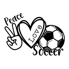 Peace love soccer 2-Férfi hosszú ujjú póló