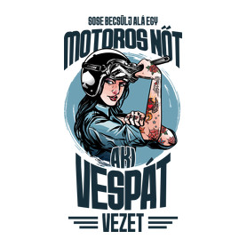 Sose becsülj alá egy motors nőt - Vespa-Férfi hosszú ujjú póló